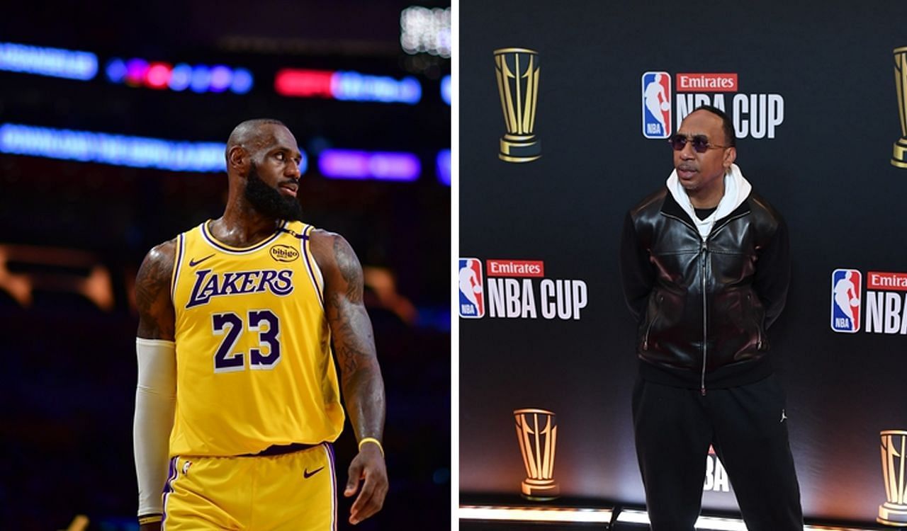 Comedian Aries Spears reacts to courtside confrontation between LeBron James and Stephen A. Smith this week (Image credit: Imagn)