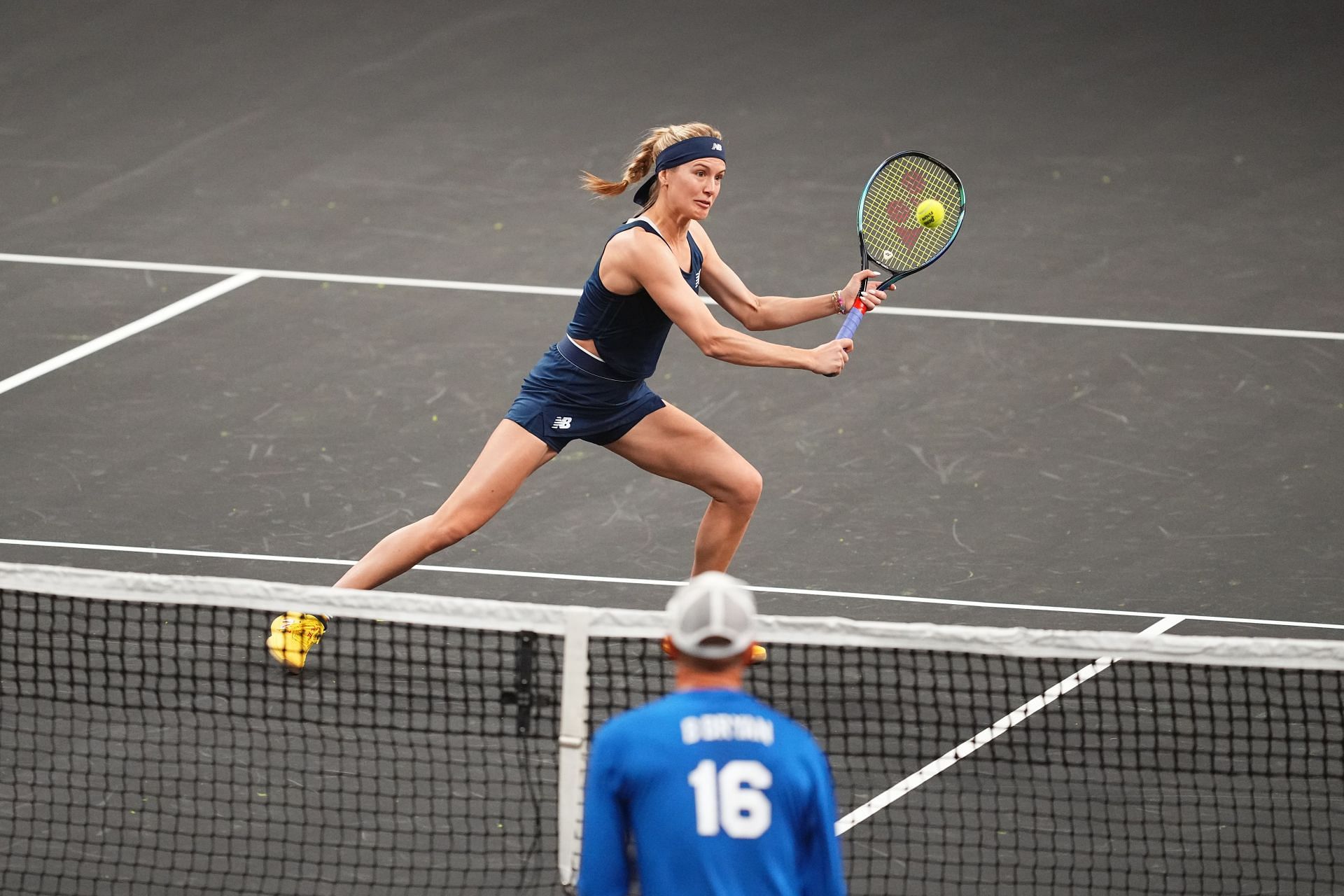 Eugenie Bouchard playing at The Netflix Slam - Source: Getty