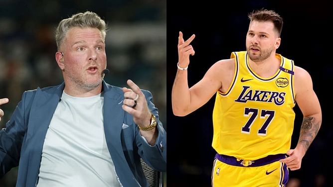 Pat McAfee flabbergasted over Luka Doncic's unbelievable trick shot before Lakers-Nuggets game - "What in the actual f**k"
