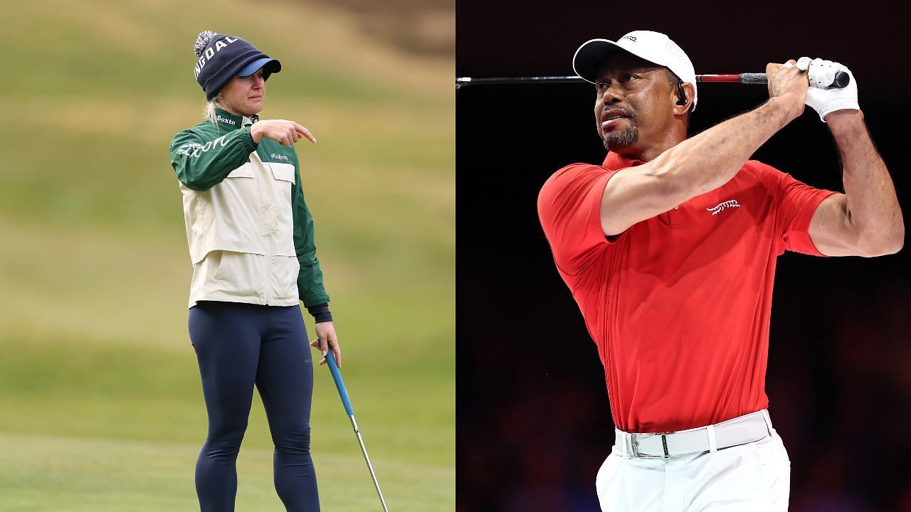 When Charley Hull neglected Tiger Woods &amp; chose a 20-time LPGA Tour winner (Images via Getty)