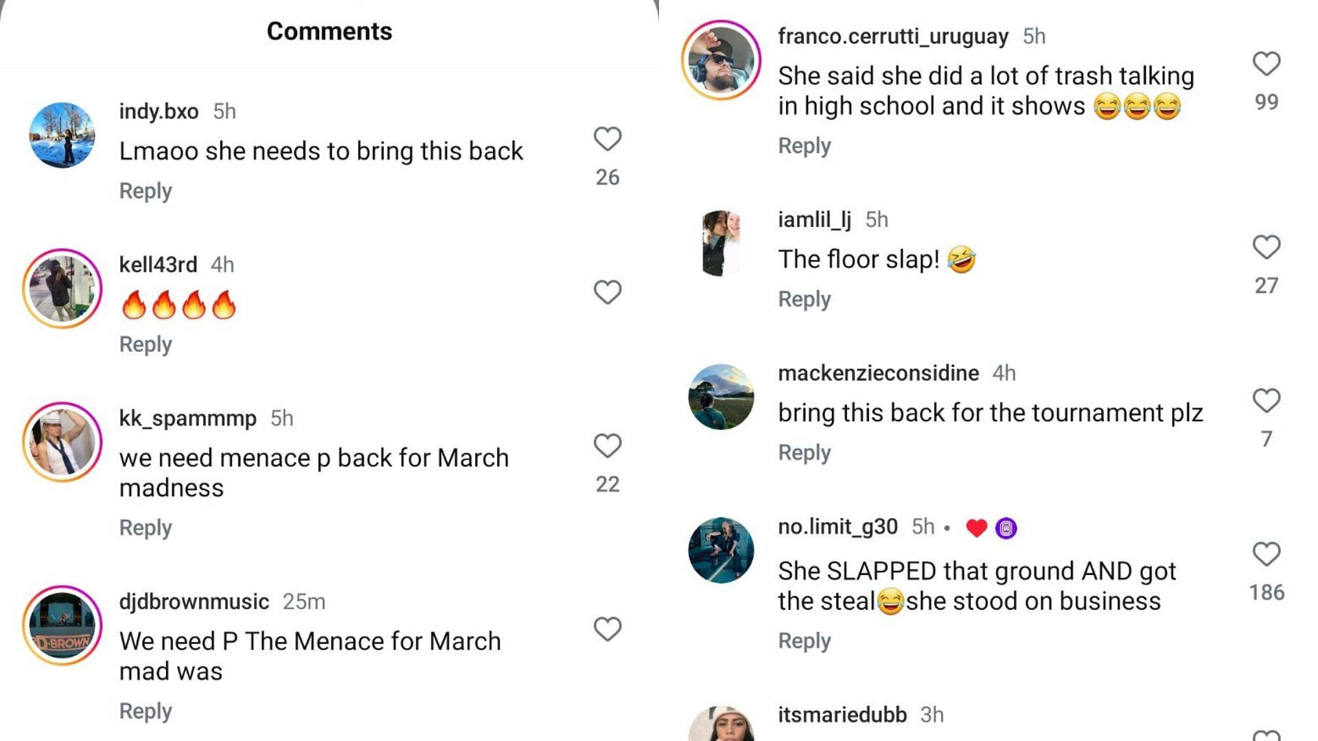 Hoops fans reacted to an Instagram post showing an old video of Paige Bueckers playing basketball in high school. Source: @overtimewbb