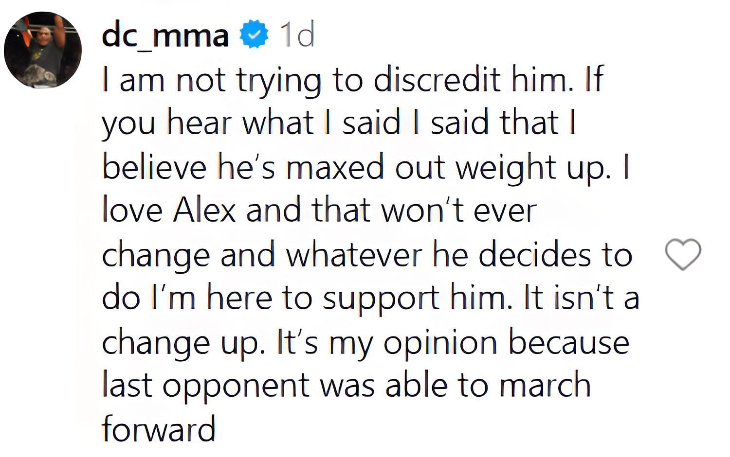 Daniel Cormier&#039;s comment on @espnmma&#039;s Instagram post. [Image courtesy: @espnmma on Instagram]