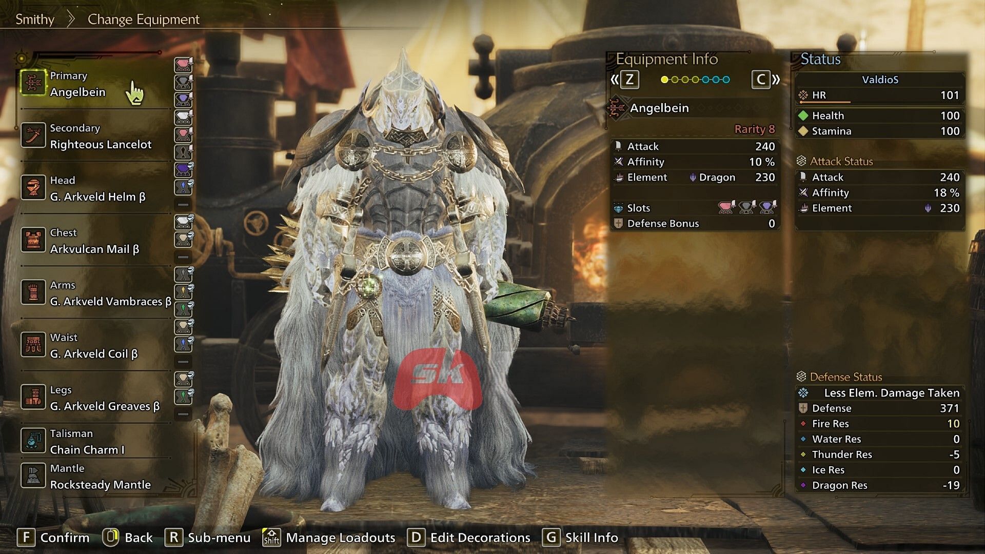 Angelbein build for Bow in Monster Hunter Wilds (Image via Sportskeeda Gaming || Capcom)