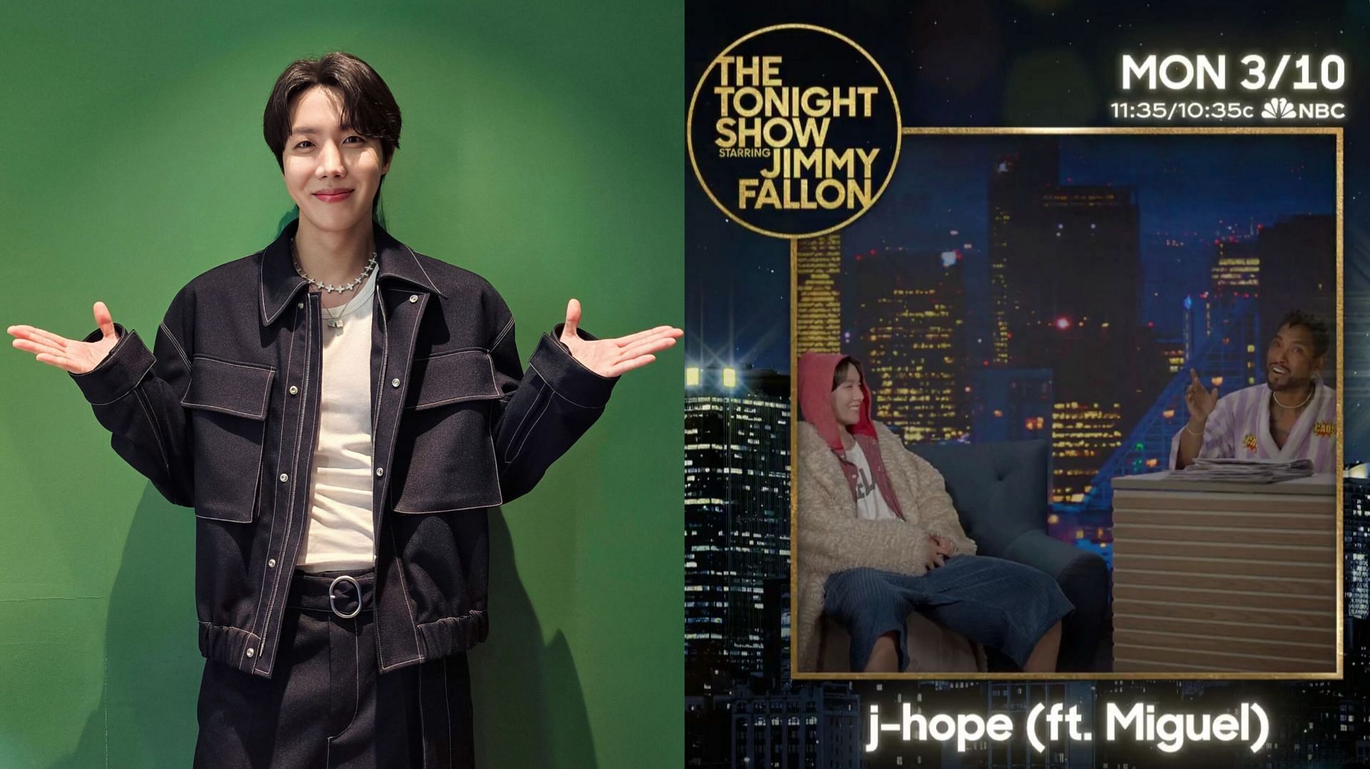 Miguel is reported to join BTS&rsquo; j-hope for a performance of &lsquo;Sweet Dreams&rsquo; on The Tonight Show Starring Jimmy Fallon (Images via X/@FallonTonight &amp; @bts_bighit)