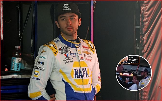 WATCH: HMS star Chase Elliott walks up to fist-bump Kyle Busch after the race in an unseen video
