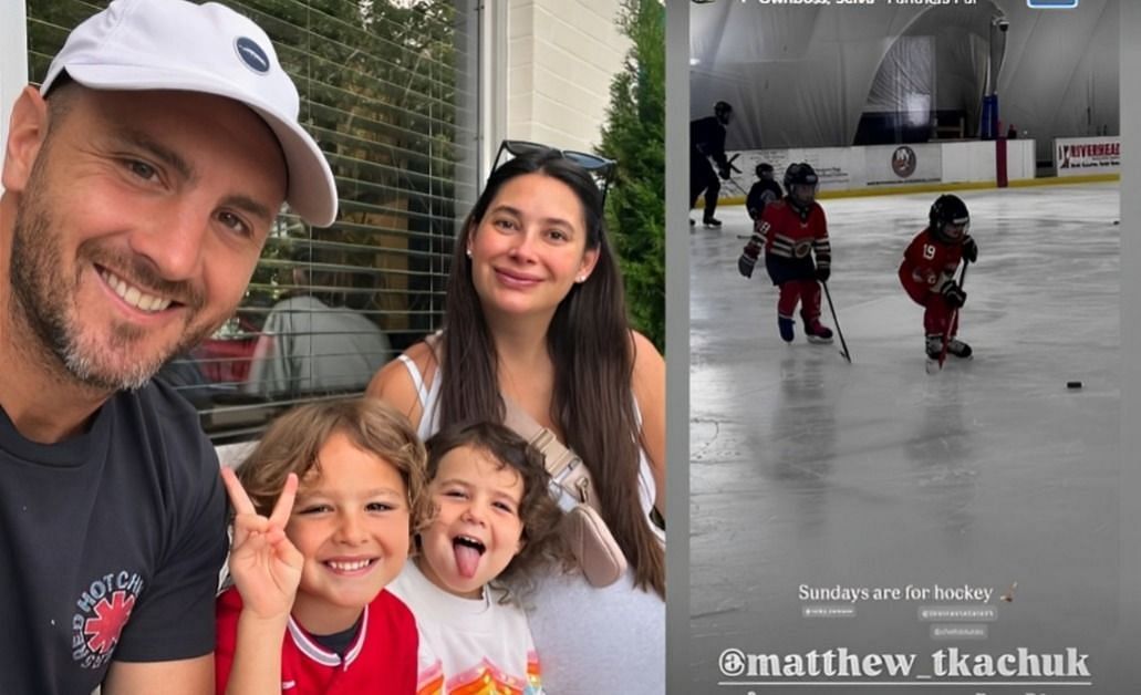 Kevin Shattenkirk&rsquo;s son wears Matthew Tkachuk&rsquo;s jersey to practice (via Instagram/@shattdeuces)