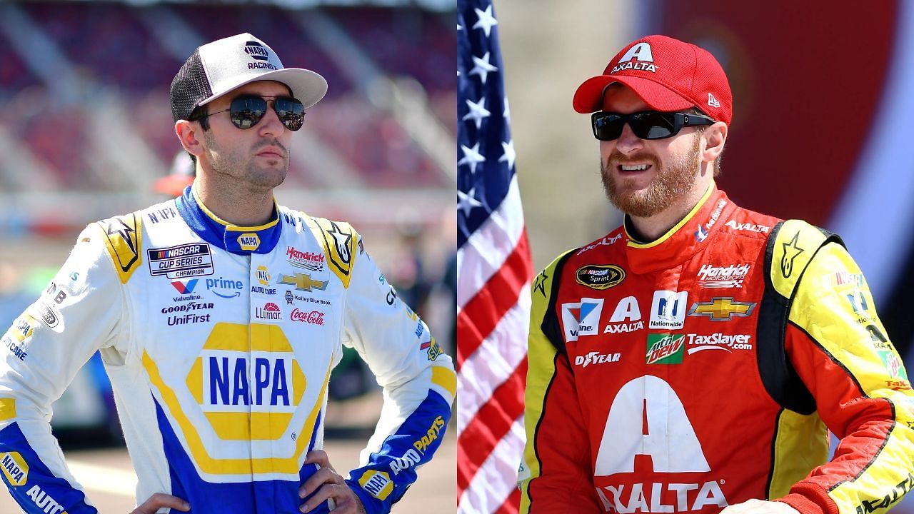 Chase Elliott and Dale Earnhardt Jr.