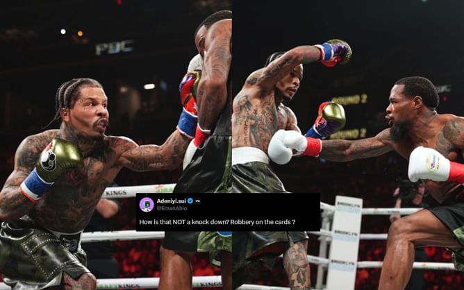 Why did Gervonta Davis take a knee during Lamont Roach Jr. fight? Referee under fire over "rigged" accusations: "How is that not a knock down?"