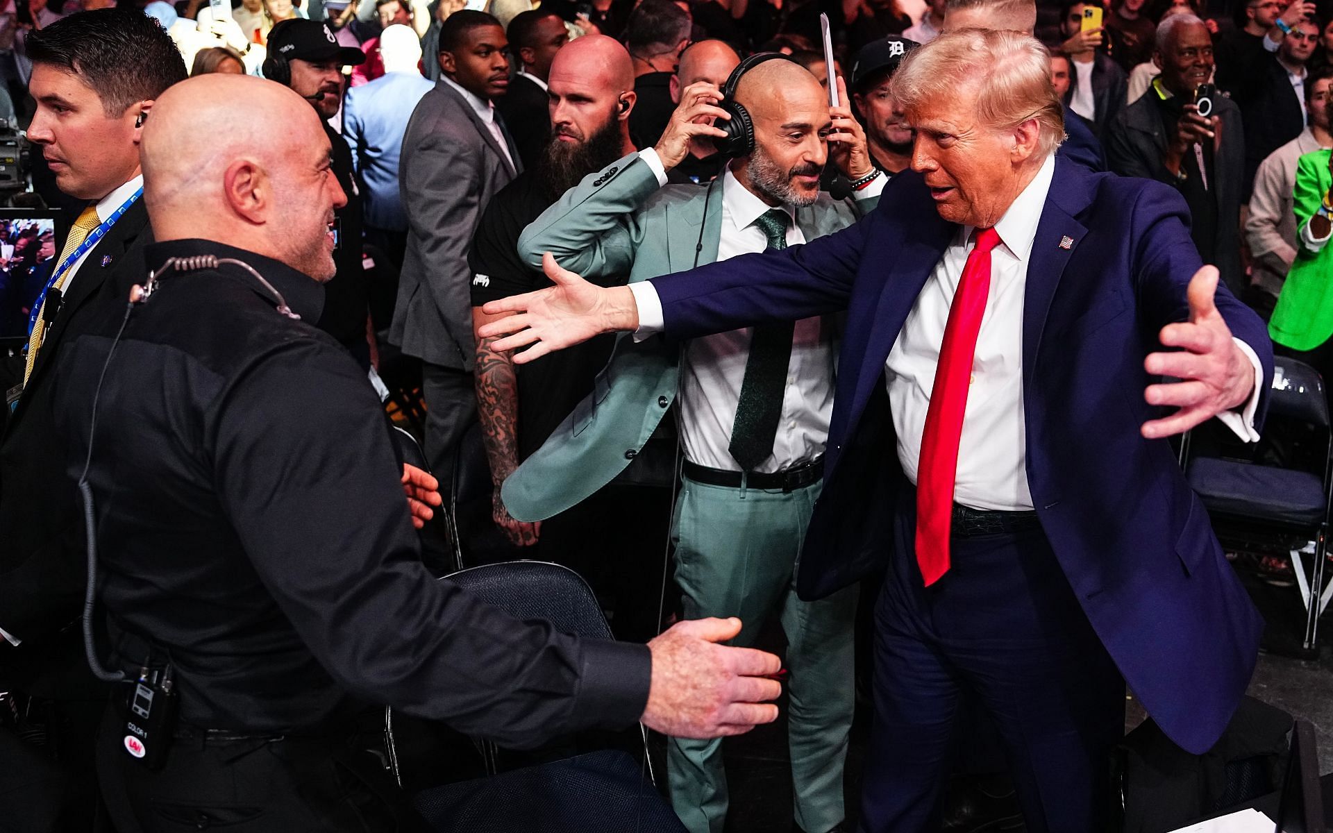 Joe Rogan recalls conversation with Donald Trump at UFC 309. [Image courtesy: Getty]