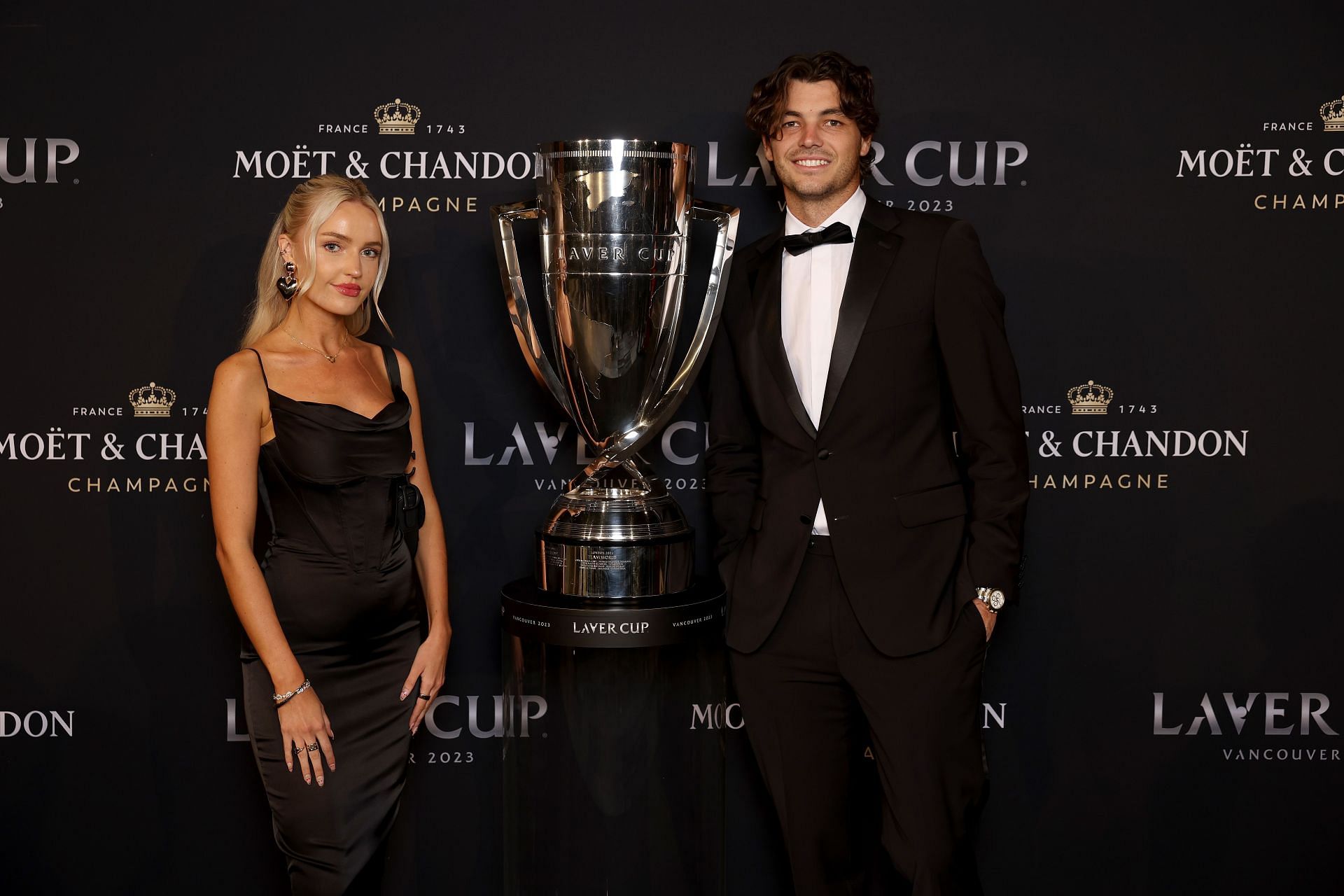 Morgan Riddle (left) and Taylor Fritz (right) at the 2023 Laver Cup Gala (Source: Getty)