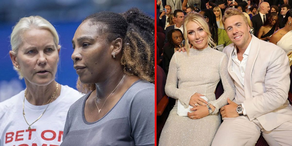 Serena Williams and Rennae Stubbs (L) Mikaela Shiffrin and Aleksander Kilde (R) | Getty