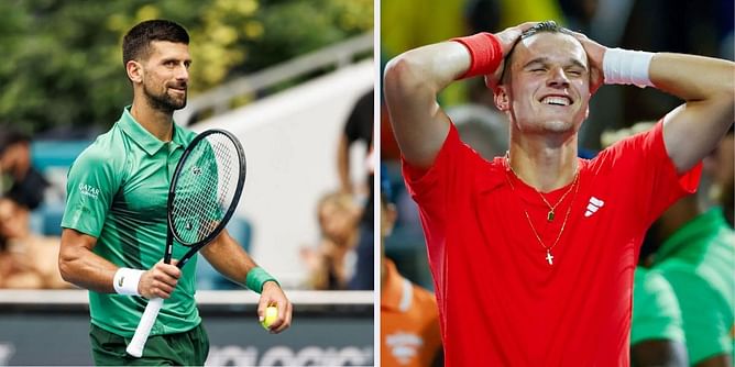 WATCH: Emotional scenes as Jakub Mensik hugs idol Novak Djokovic after falling to the ground in celebration over Miami Open triumph