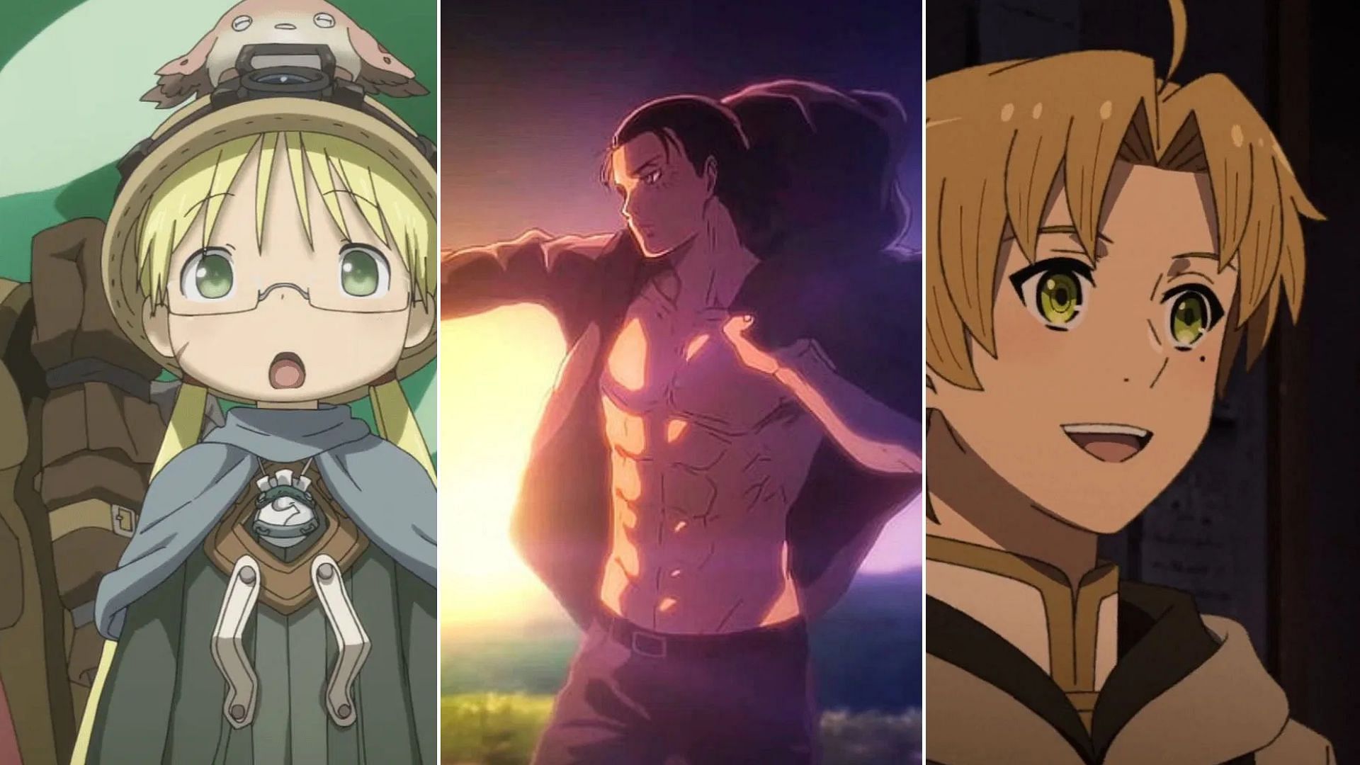 Made in Abyss, Attack on Titan, Mushoku Tensei: Jobless Reincarnation