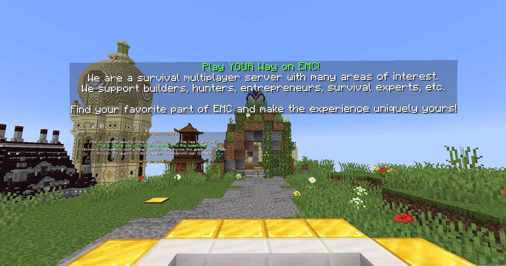 Empire Minecraft is a very well-made server (Image via Mojang Studios)