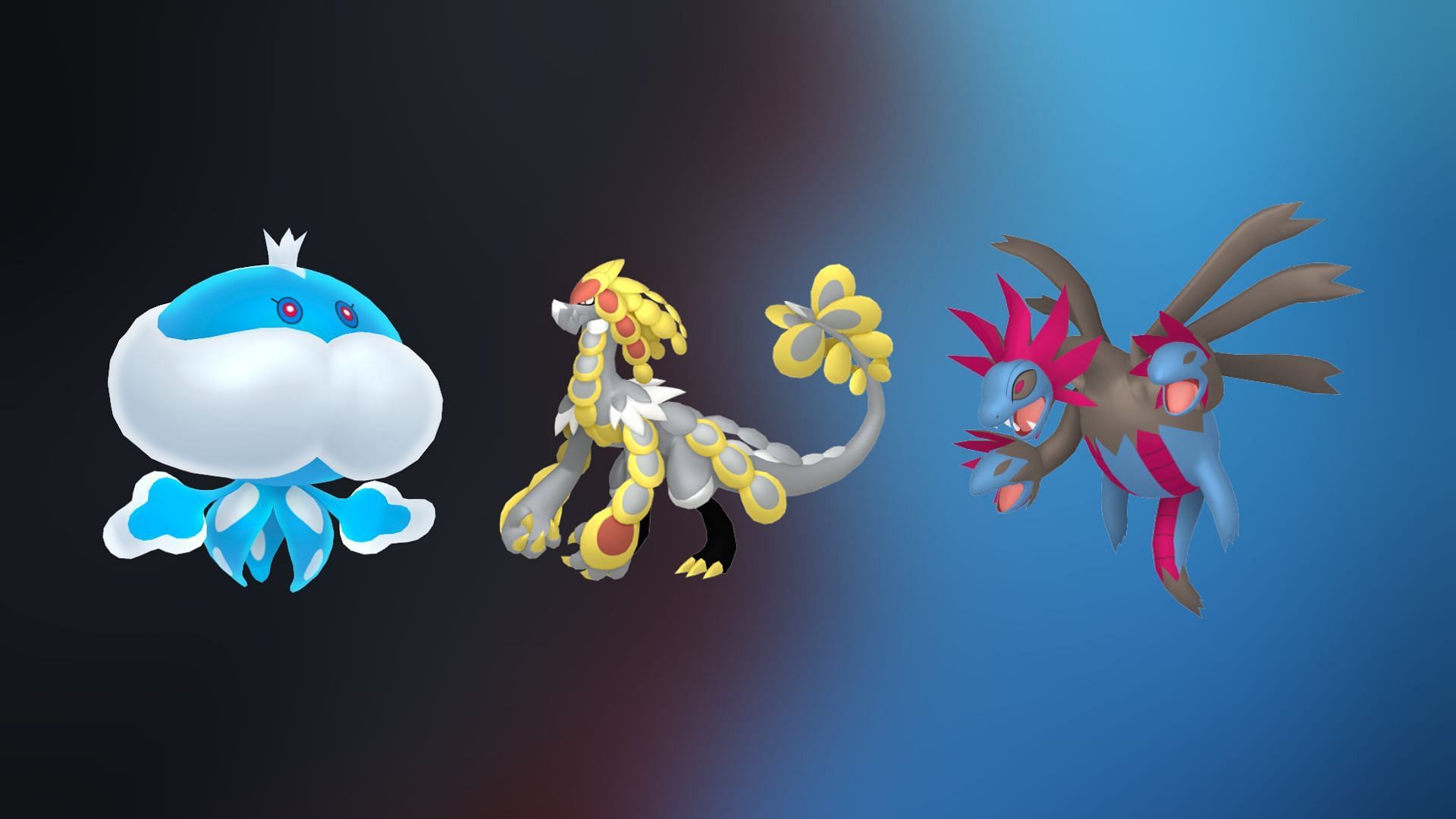 Jellicent, Kommo-O, and Hydreigon (Image via TPC)