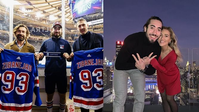 "I really wish I was Mika": Mika Zibanejad's wife Irma envious of Rangers star linking up with Italian soccer legends Andrea Pirlo and Marco Materazzi