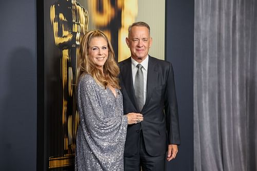 Hanks and his wife actress Rita Wilson on the red carpet at the 15th annual Governor's Awards (Jason Armond / Los Angeles Times via Getty Images)