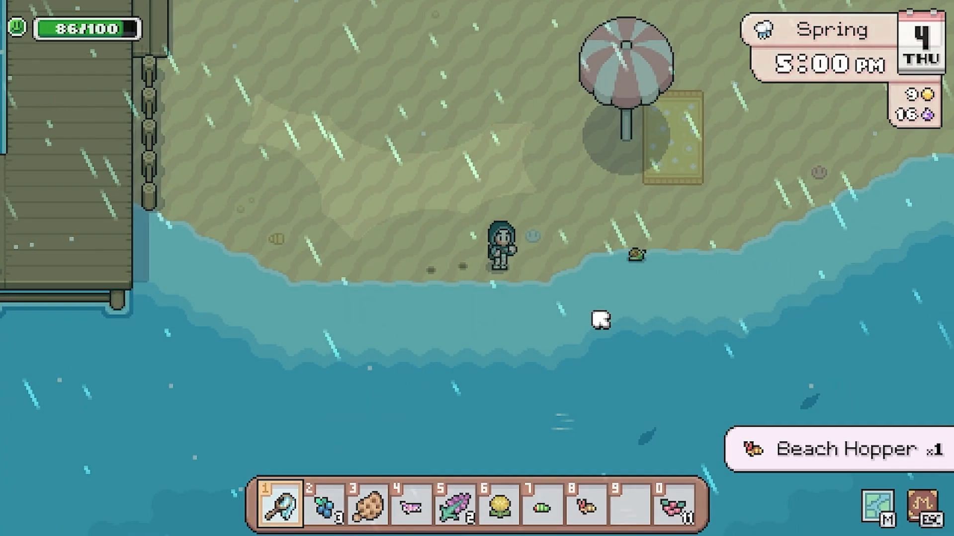 You can find several bugs on the beach (Image via NPC Studio || YouTube/@ kmhusky)