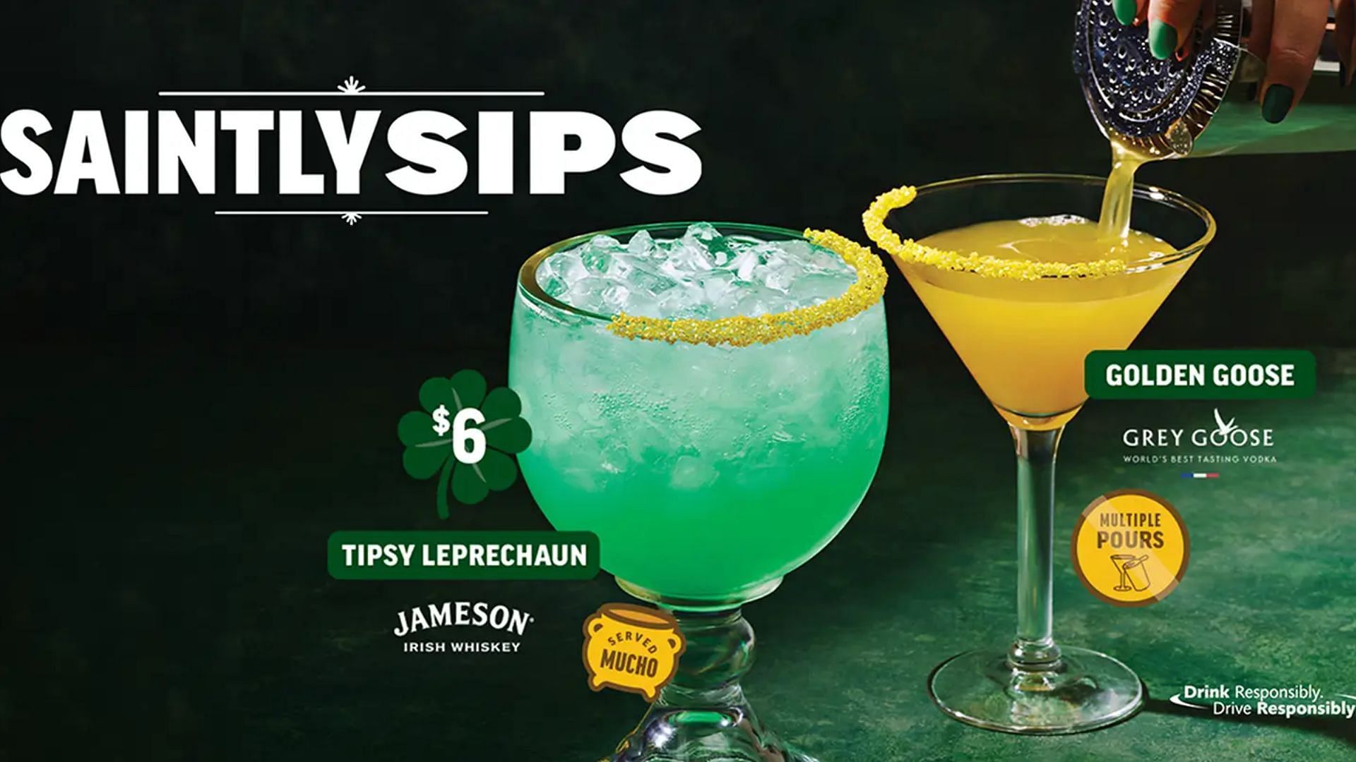 The Tipsy Leprechaun and Golden Goose (Image via Applebee&#039;s)