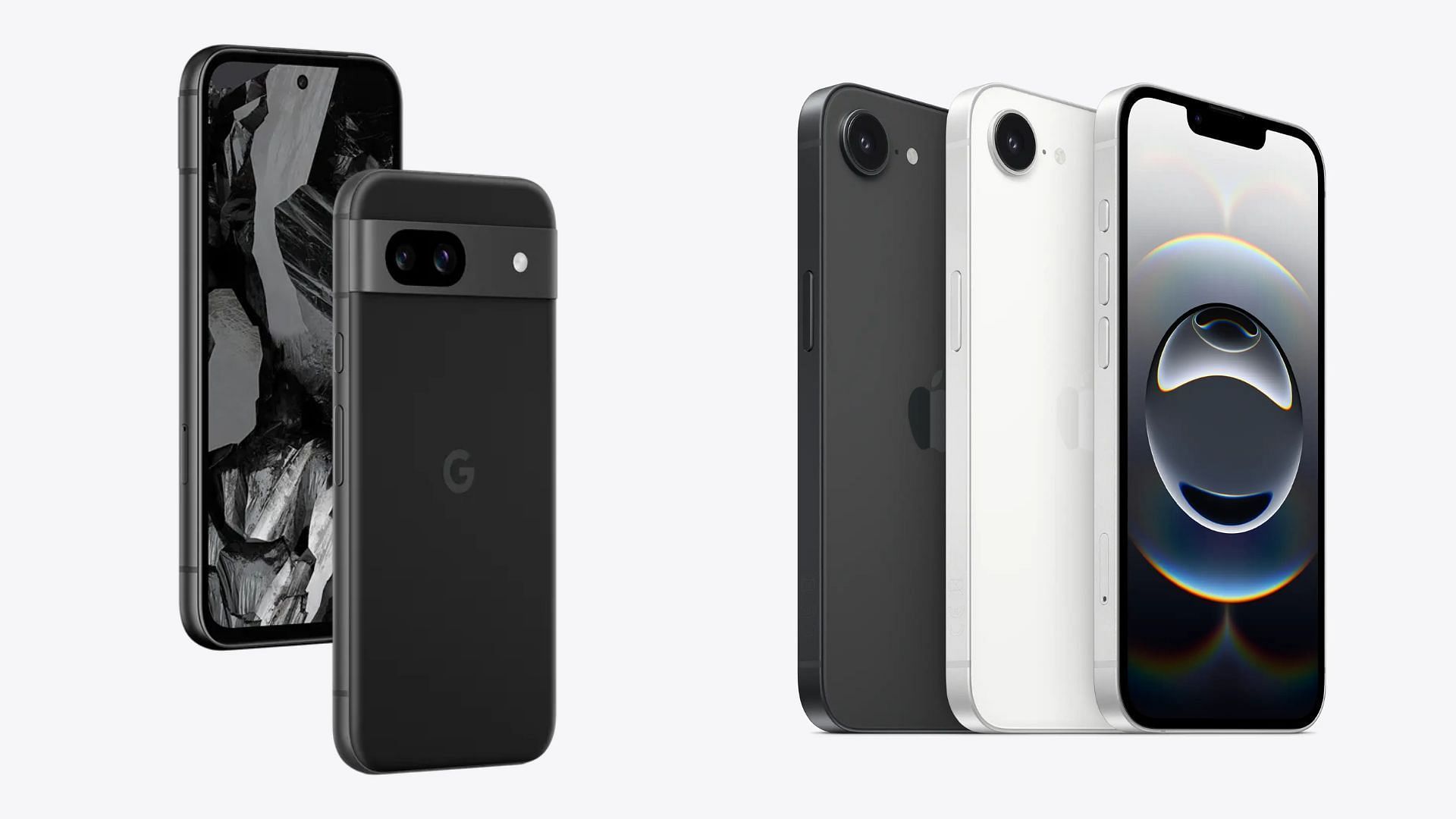 The Pixel 8a and the new iPhone 16e share quite a few common features (Image via Google || Apple)