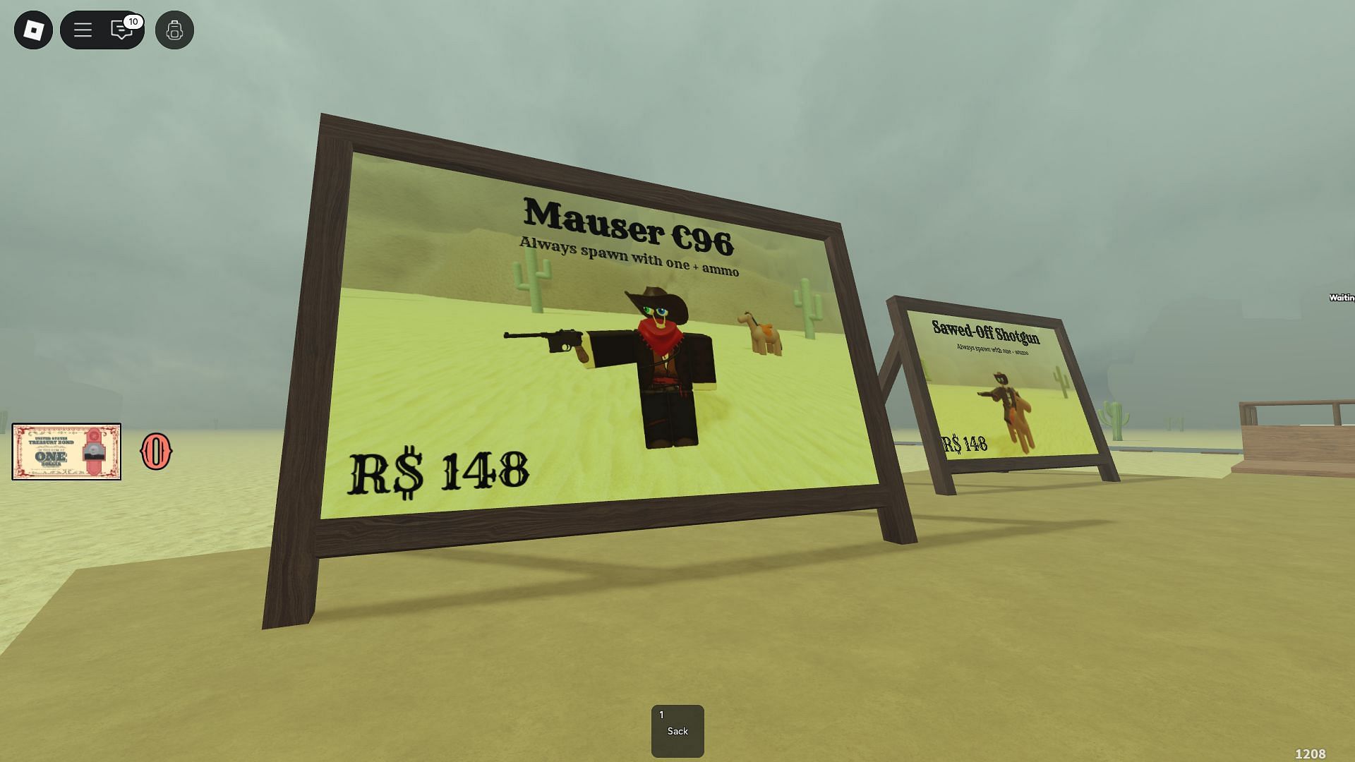 The Mauser C96 (Image via Roblox)