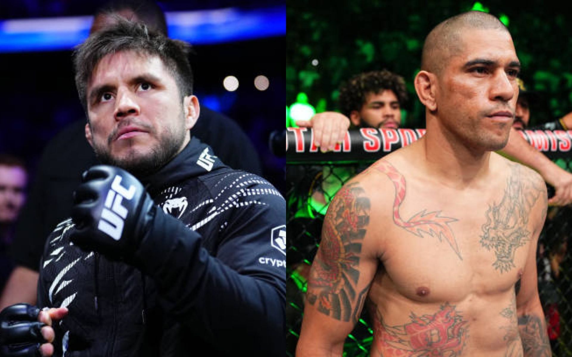 Henry Cejudo (left) questions Alex Pereira (right) after UFC 313 [Image credits: Getty Images]