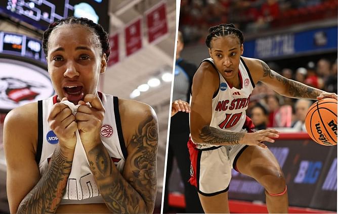 Aziaha James breaks down in tears as NC State star soaks in her last home game