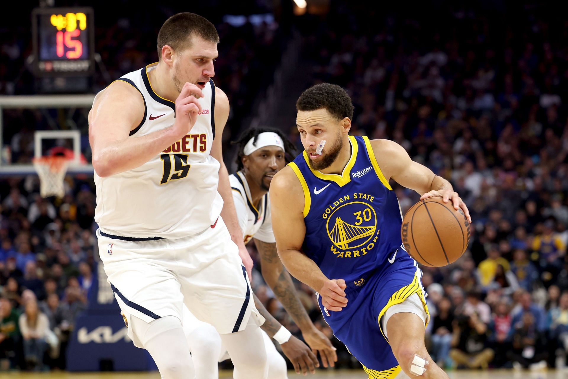 Denver Nuggets against the Golden State Warriors - Source: Getty