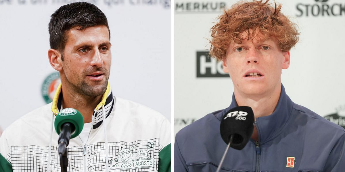 Novak Djokovic (L) and Jannik Sinner (R) [Image Source: Getty Images]