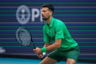 Novak Djokovic at the Miami Open 2025. (Photo: Getty)