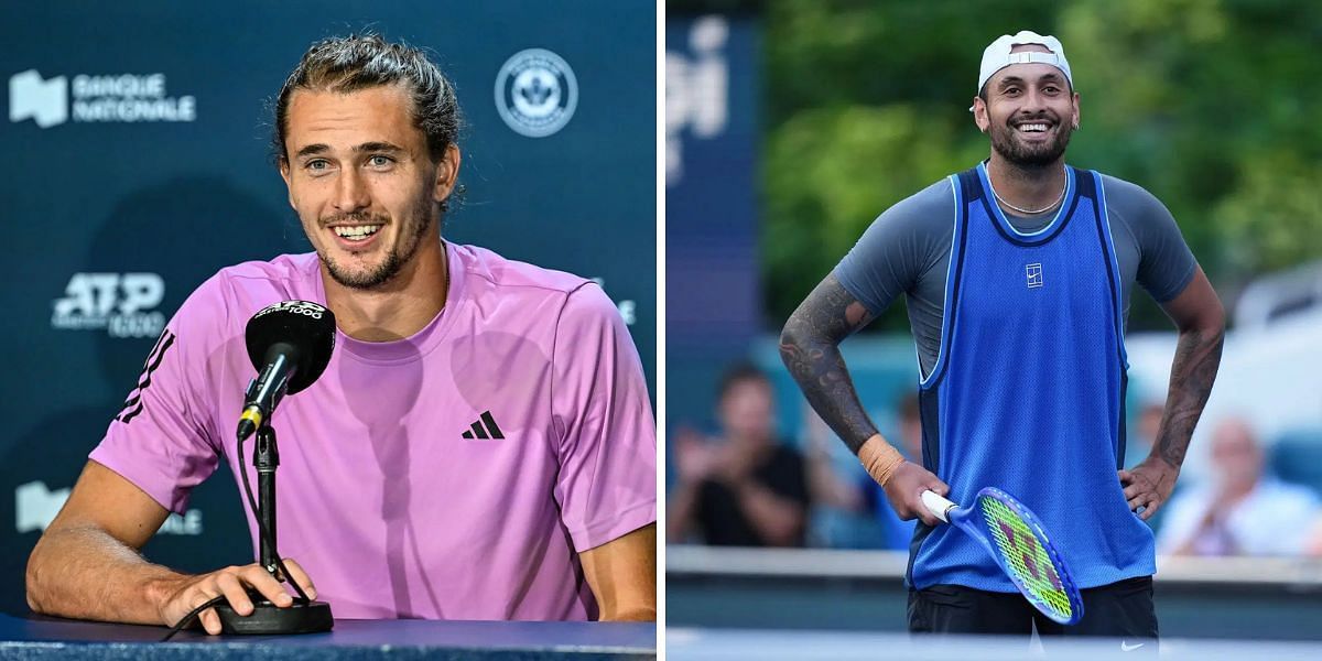 Alexander Zverev and Nick Kyrgios. Source: Getty