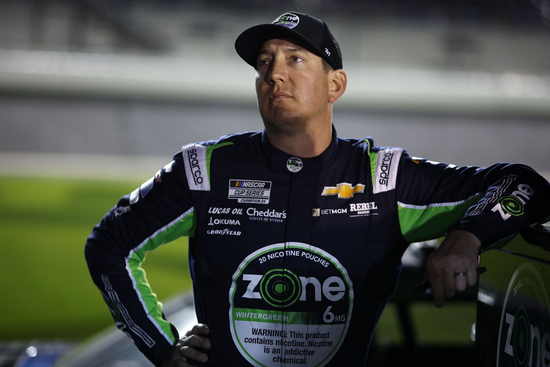 Kyle Busch looks on during qualifying for the NASCAR Cup Series Daytona 500 (February 12, 2025 - Source: Getty)