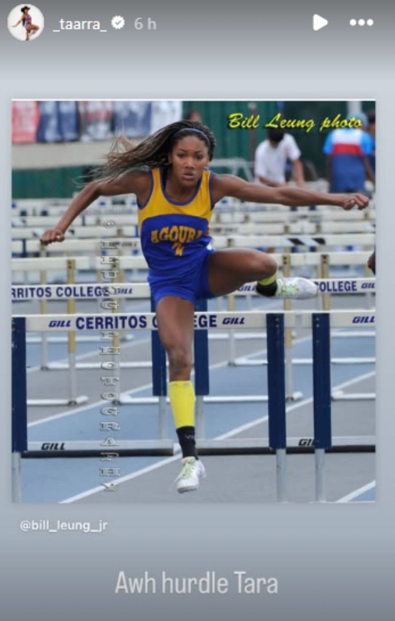 Tara DavisWoodhall drops a 3word reaction to her high school hurdles
