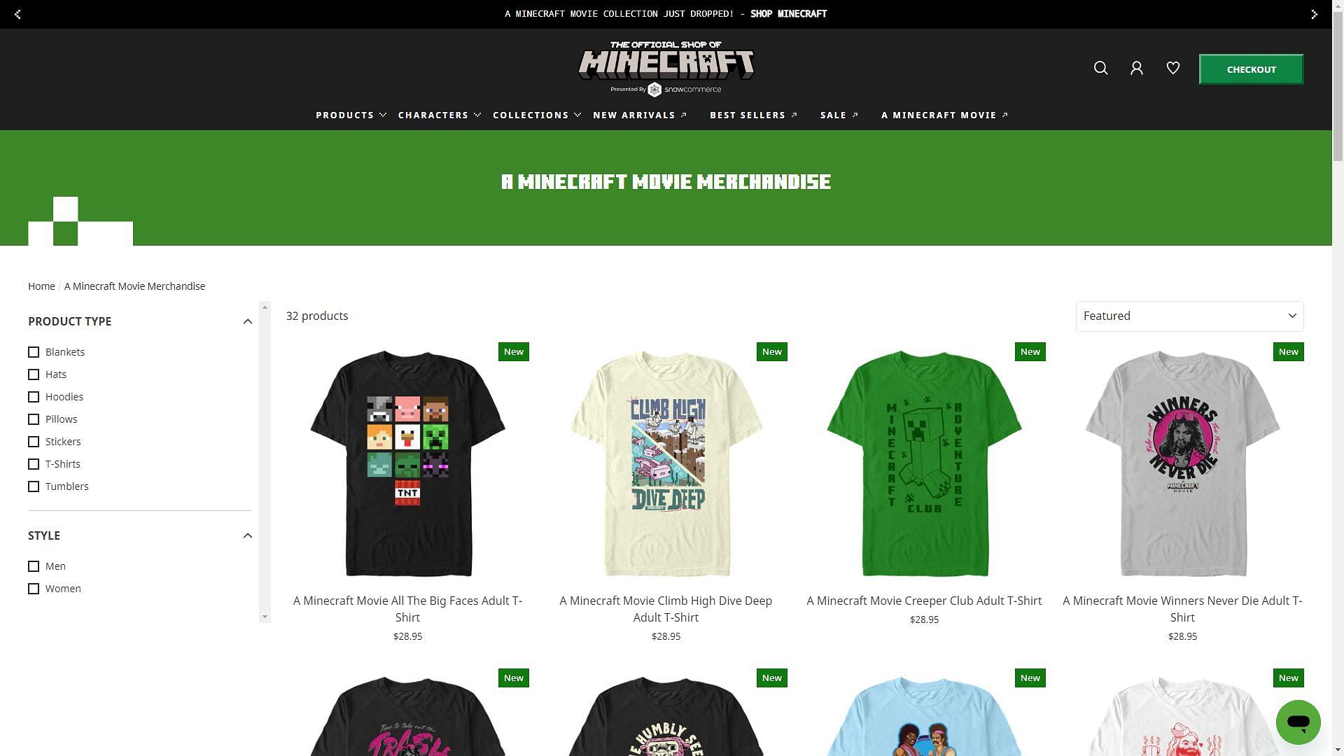 Mojang has released an array of A Minecraft Movie merchandise ahead of the film&#039;s release (Image via Mojang Studios)