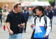 Liam Lawson (L) and Yuki Tsunoda (R) at the F1 Grand Prix of Netherlands - Practice - Source: Getty