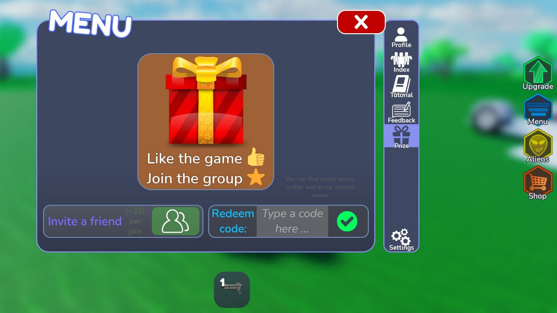 Redeem codes in Zombie Business Simulator (Image via Roblox)