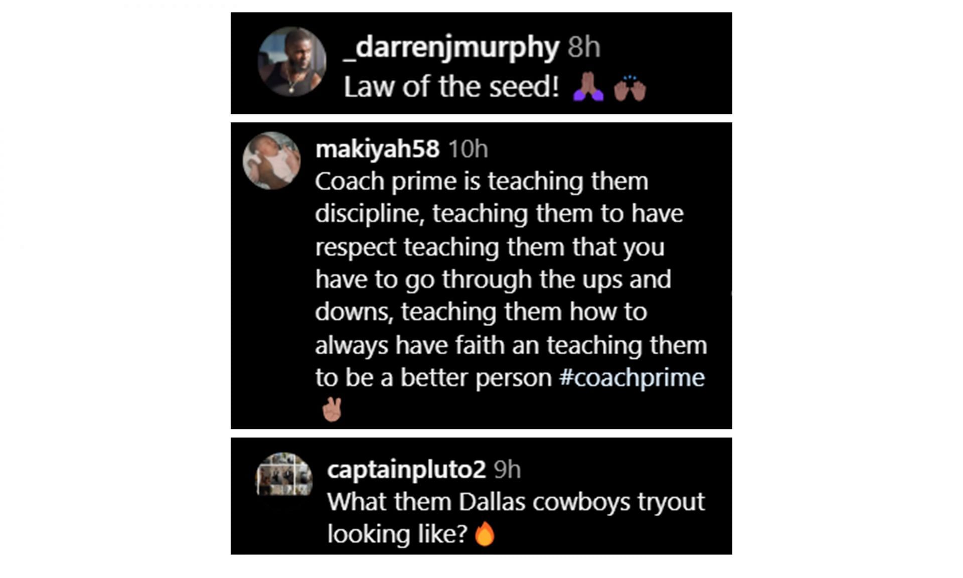 Screenshot, via Instagram (Source: @deionsanders/Instagram)