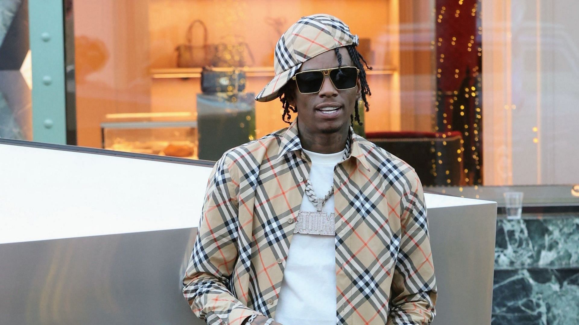 Soulja Boy is seen leaving the Gucci store on December 1, 2024, in Beverly Hills, California. (Image via Getty/MEGA)