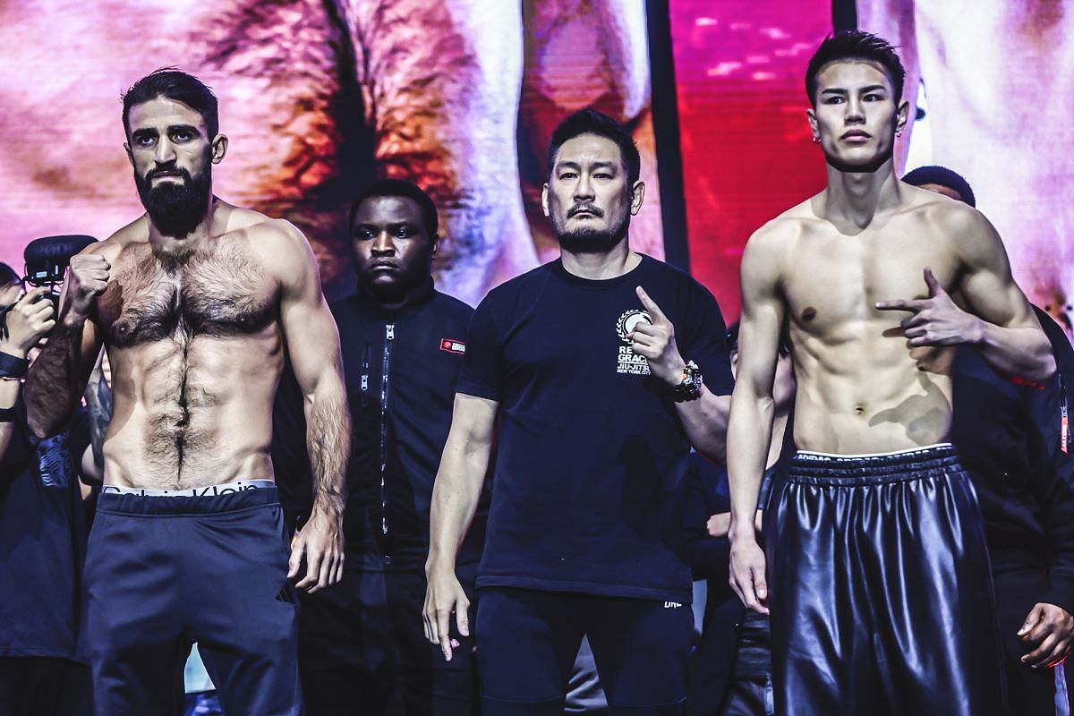 Marat Grigorian (left) and Kaito Ono (right) with Chatri Sityodtong (middle) | Image credit: ONE Championship