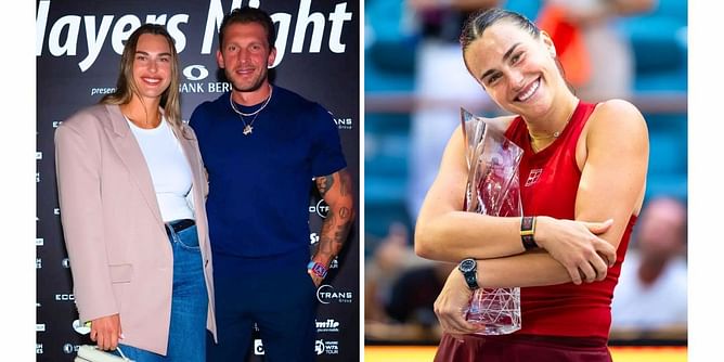 Aryna Sabalenka's boyfriend Georgios hails her as a 'queen' as he adorably reacts to Belarusian's Miami Open triumph