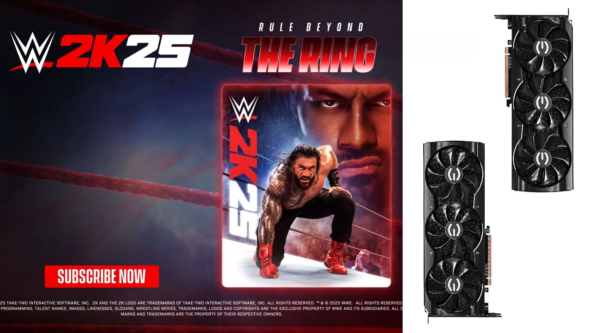 Picture of WWE 2K25 with EVGA RTX 3070 and 3070 Ti