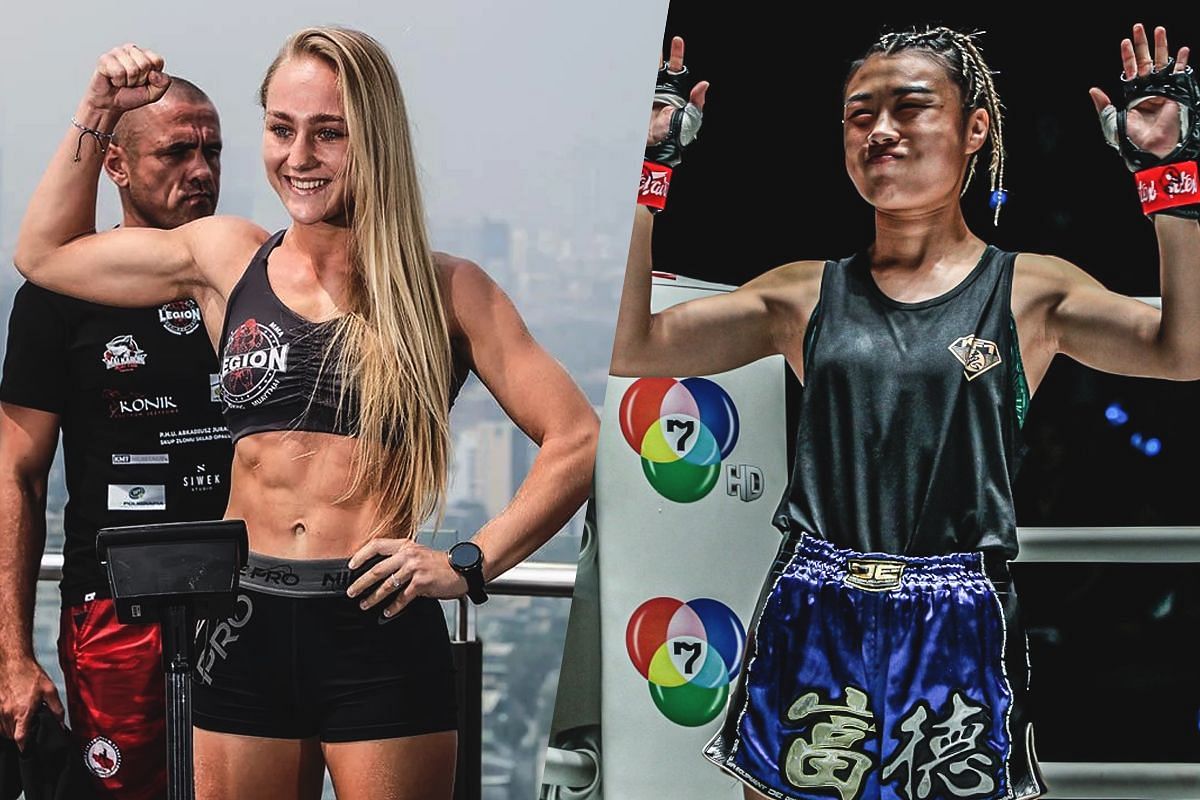 Martyna Kierczynska (left), Yu Yau Pui (right) [Photo via ONE Championship]