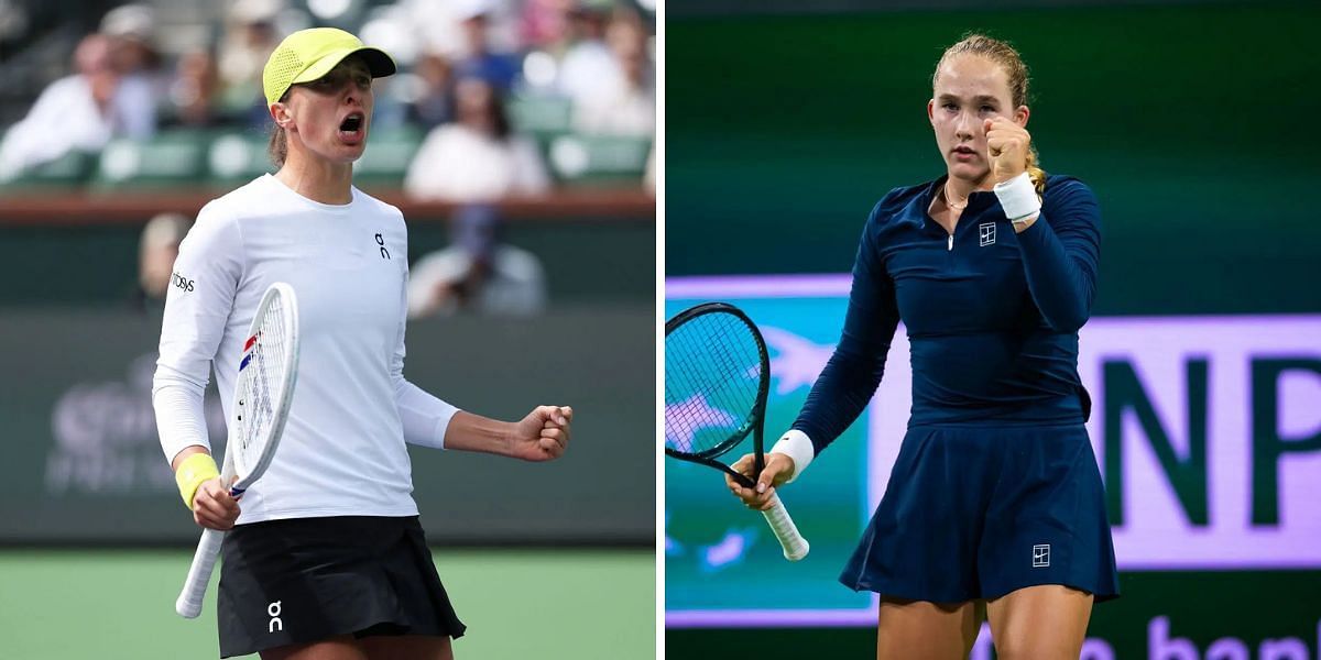 Iga Swiatek vs Mirra Andreeva is one of the semifinal matches at Indian Wells 2025. (Photos: Getty)