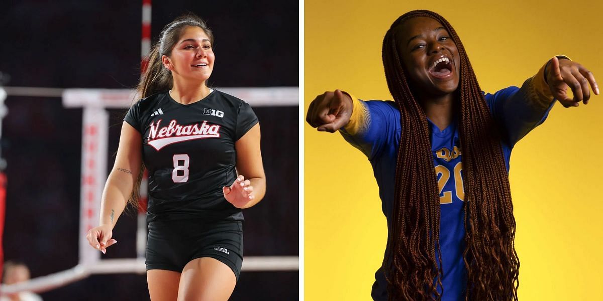 Lexi Rodriguez reacts to Chiamaka Nwokolo joining LOVB Omaha. (Images by Getty)