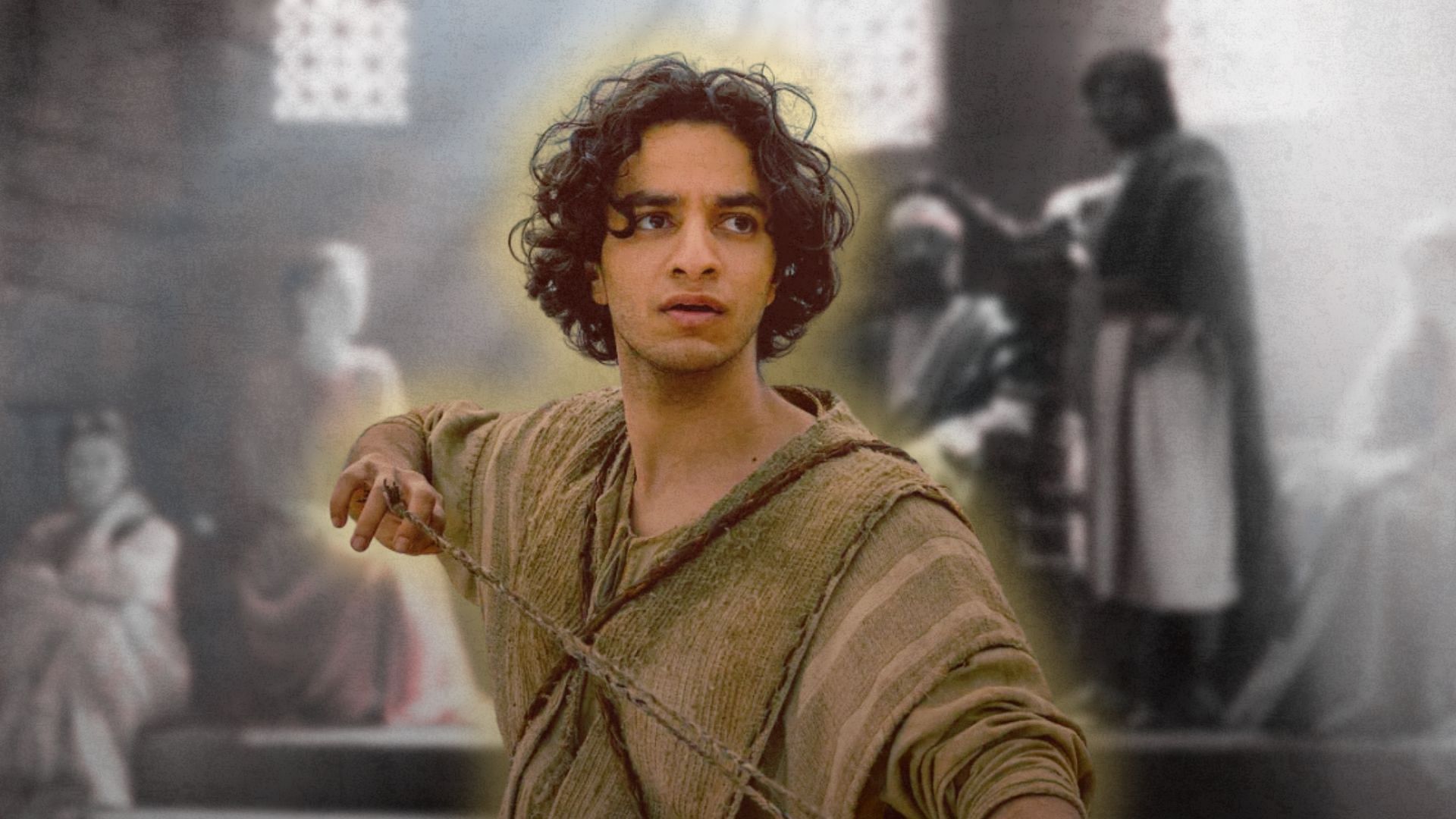 Michael Iskander plays David in House of David (Custom Image edited by Sportskeeda, Original Image [Prime Video])