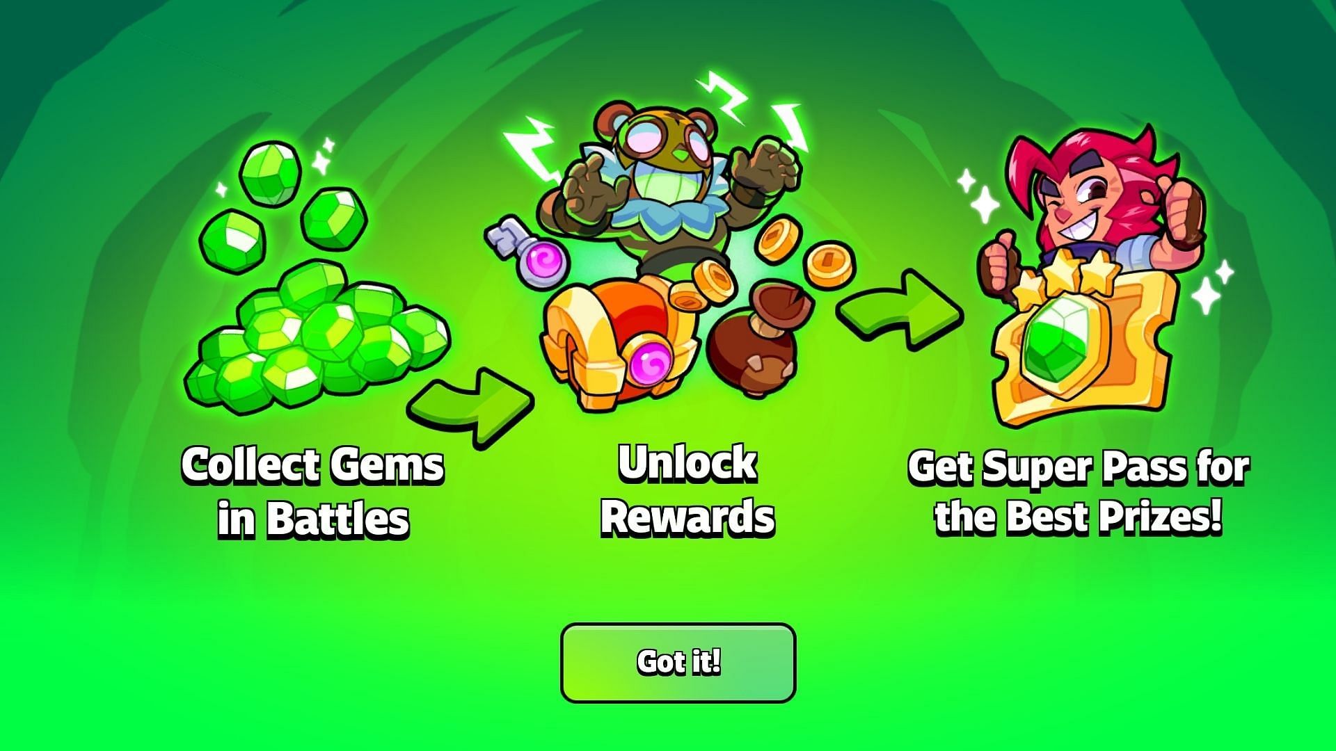 Clear the milestones for the Gem Pass (Image via Supercell)