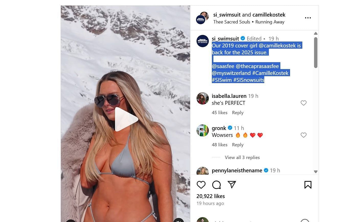 Rob Gronkowski comments on girlfriend Camille Kostek&#039;s Sports Illustrated Swimsuit&#039;s photoshoot