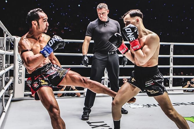"What a war!" - Fans catch their breath after Jonathan Di Bella and Sam-A's barnburner for interim kickboxing gold at ONE 172