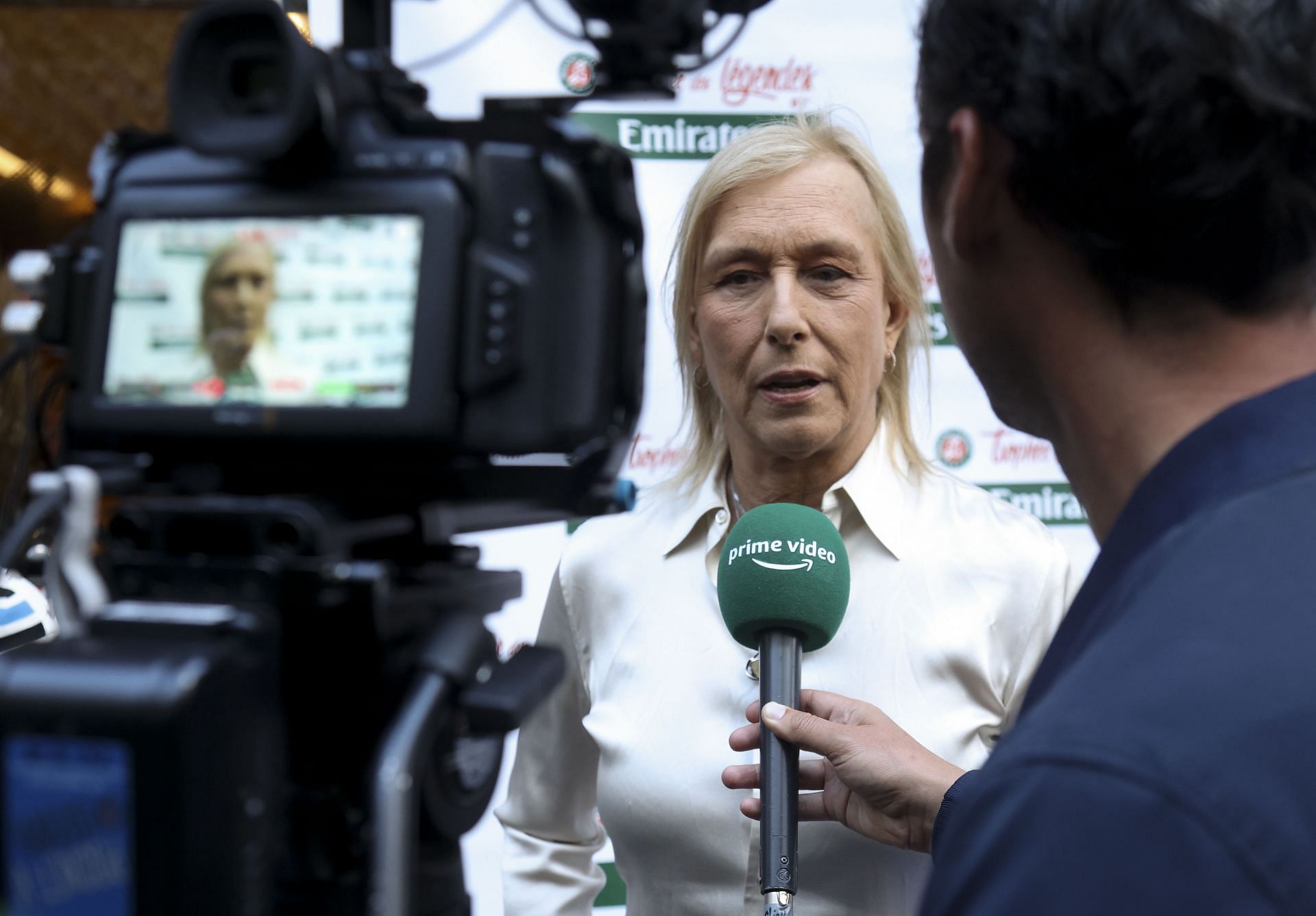 Martina Navratilova at the 2022 French Open - Source: Getty