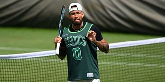 Nick Kyrgios celebrates Jayson Tatum-less Boston Celtics win as they fend off Utah Jazz's wild comeback attempt